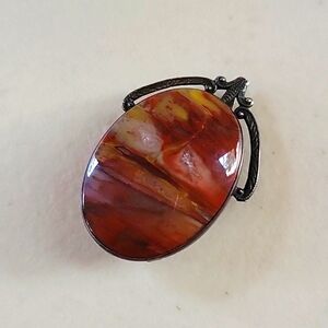 Vintage Sterling Gemstone Shoe Clip